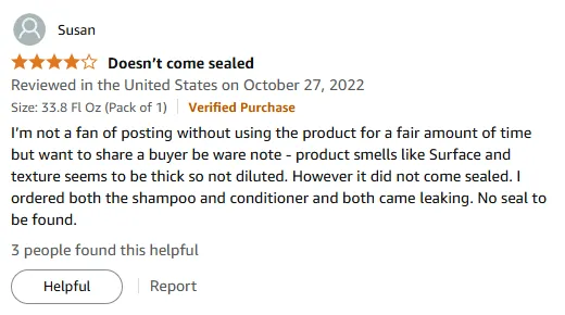 I Got Leaking Shampoo Without Seal