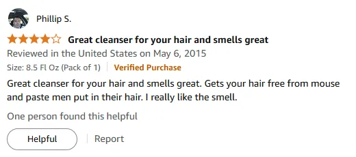 My Favorite Shampoo Removes Mousse and Smells Great