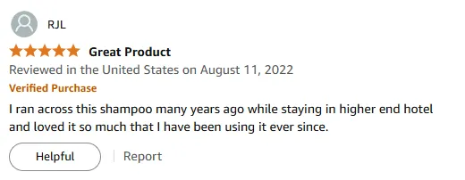 I Love This Luxury Hotel Shampoo