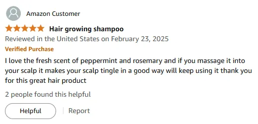 I Love Peppermint Rosemary Shampoo for Tingling Scalp