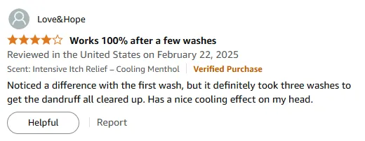 My Dandruff Gone in 3 Washes with Cooling Shampoo