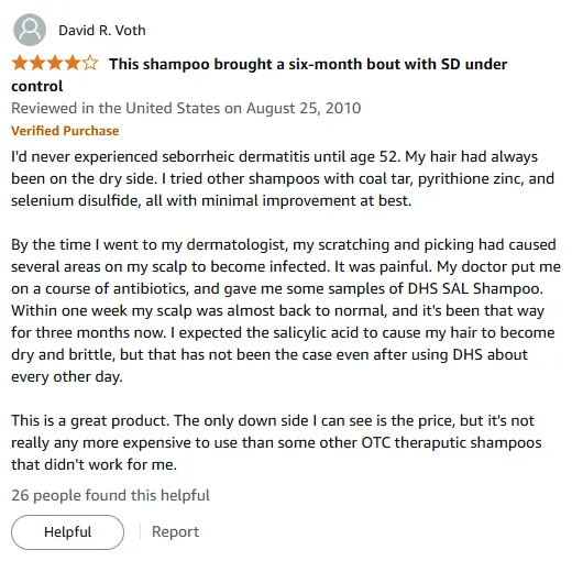 My DHS SAL Shampoo Success for Seborrheic Dermatitis