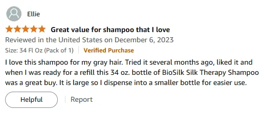 My BioSilk Shampoo Review for Gray Hair