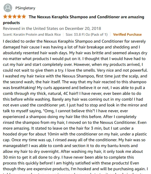 My Damaged Hair Fixed with Nexxus Keraphix Shampoo