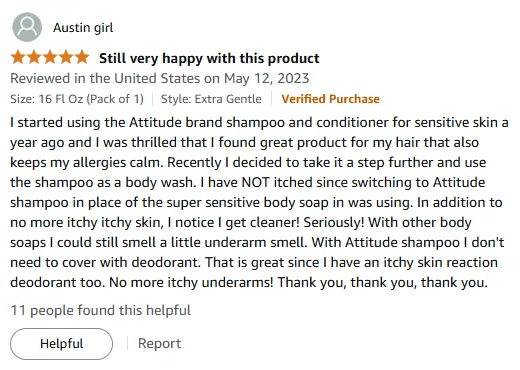 My Sensitive Skin Shampoo Ends Itching and Allergies