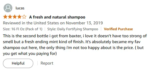 My Favorite Baxter Mint Shampoo Honest Review