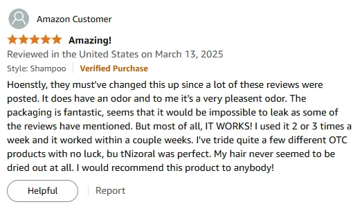 My Nizoral Shampoo Success: Works Fast Without Dryness