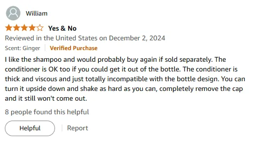 I Love Shampoo But Conditioner Bottle Fails