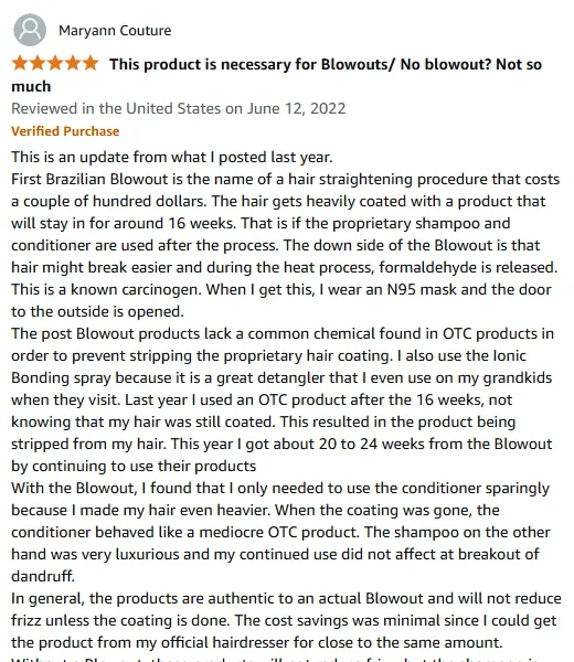 My Brazilian Blowout Shampoo Extends Smooth Hair