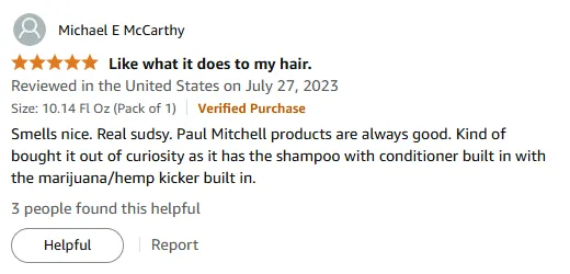 I Love Paul Mitchell Hemp Shampoo's Scent and Suds