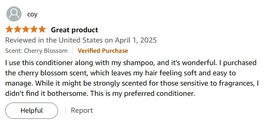 I Love Cherry Blossom Conditioner for Soft Manageable Hair