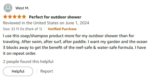 I Love This Reef-Safe Shampoo for Outdoor Use