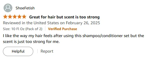 I Love How My Hair Feels But Scent Is Overpowering