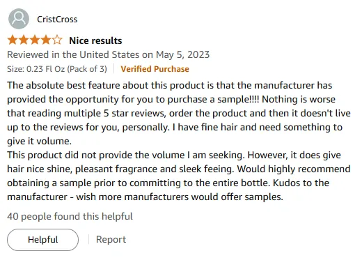 My Shampoo Sample Review for Fine Hair Shine