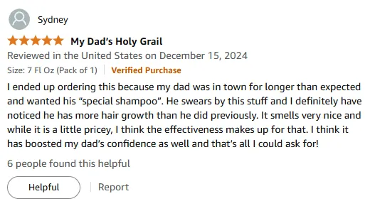 I Found the Best Hair Growth Shampoo for My Dad