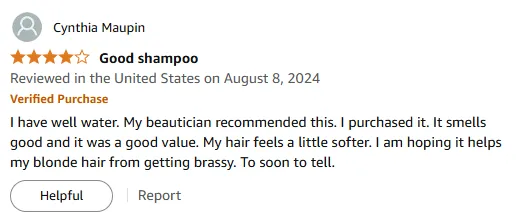 My Shampoo Review: Soft Hair and Brassiness Prevention