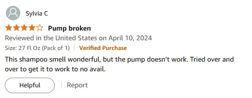 My Shampoo Review: Great Scent, Broken Pump