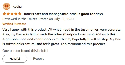 I Stopped Hair Fall with Argan Shampoo