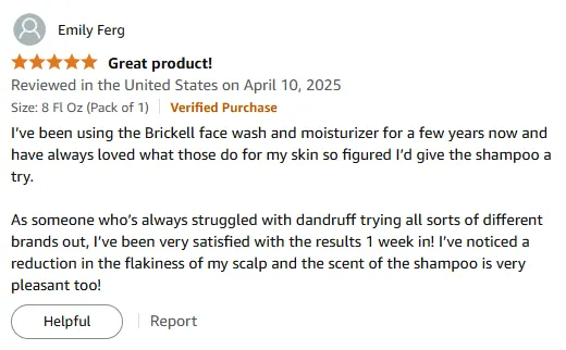 I Beat Dandruff with Brickell Shampoo in One Week