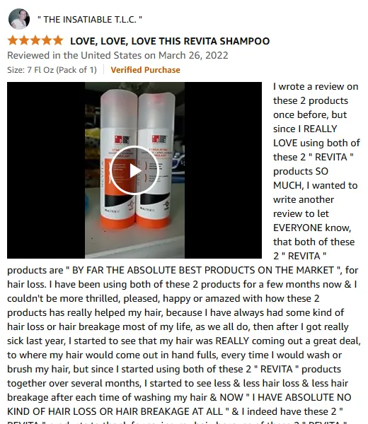 I Stopped Hair Loss with REVITA Shampoo and Conditioner