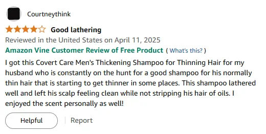 I Love This Thickening Shampoo for Men's Thinning Hair