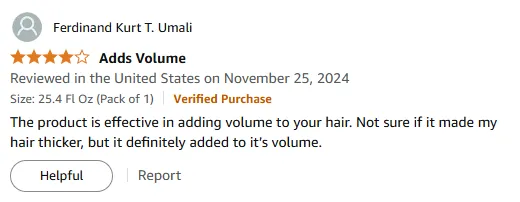 My Shampoo Adds Volume to My Hair Effectively