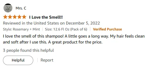 I Love This Shampoo's Smell and Soft Hair