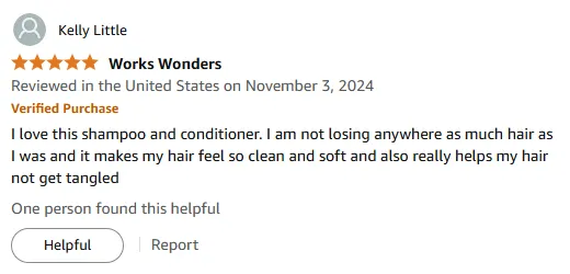 I Reduced Hair Loss with Soft, Tangle-Free Hair