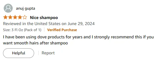 I Recommend Dove Shampoo for Smooth Hair