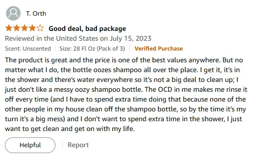 My Shampoo Review: Great Value But Leaky Bottle