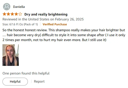 My Shampoo Brightens Hair But Causes Dryness
