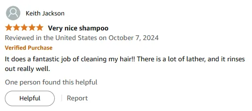 My Shampoo Cleans Hair with Rich Lather