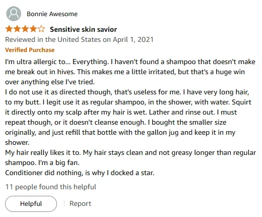 My Hypoallergenic Shampoo for Long Hair Bliss