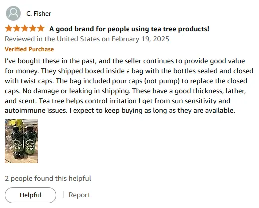 My Tea Tree Shampoo Soothes Skin Irritation