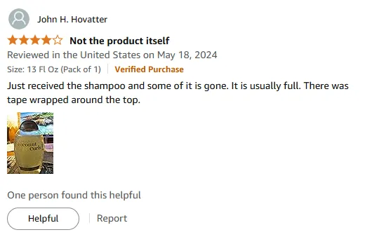 My Shampoo Arrived Partially Empty - User Experience