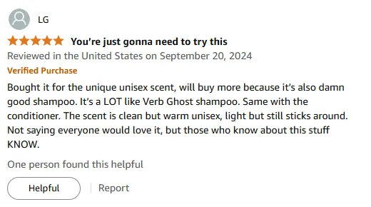 I Love This Unisex Scent Shampoo