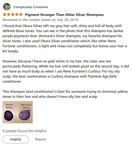 My Okara Silver Shampoo Review for Blue-Toned Grey Hair