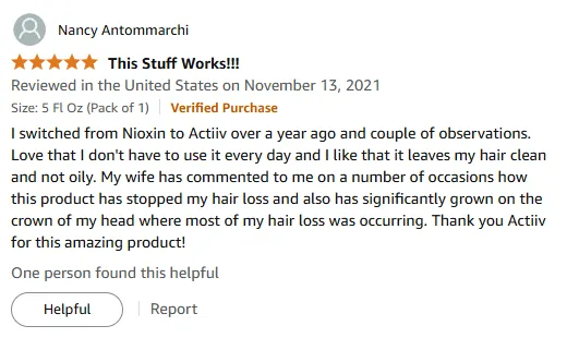 I Stopped Hair Loss with Actiiv Shampoo