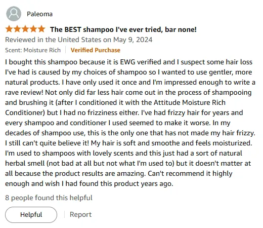 My EWG Verified Shampoo Stops Hair Loss and Frizz