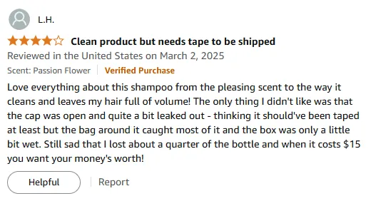 My Shampoo Review: Great Scent and Volume Despite Leak