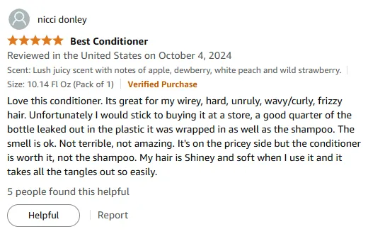 My Frizzy Hair Savior Conditioner Review