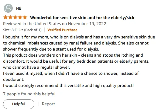 My Mom's Dry Skin Relief with This Shampoo