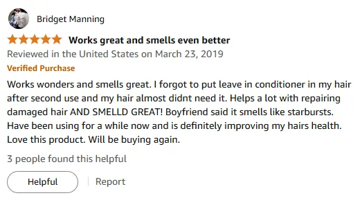 My Shampoo Works Wonders and Smells Great