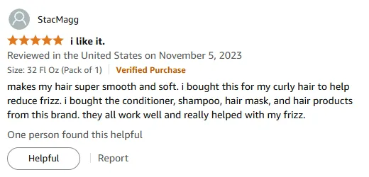 I love this shampoo for smooth curly hair