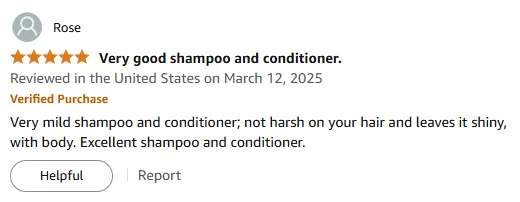 My Mild Shampoo Leaves Hair Shiny and Full