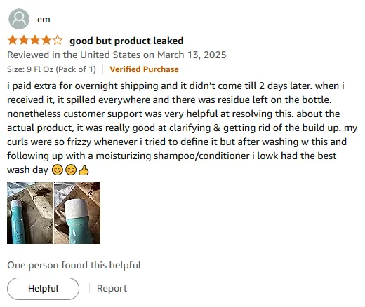 I love this shampoo for frizzy curls