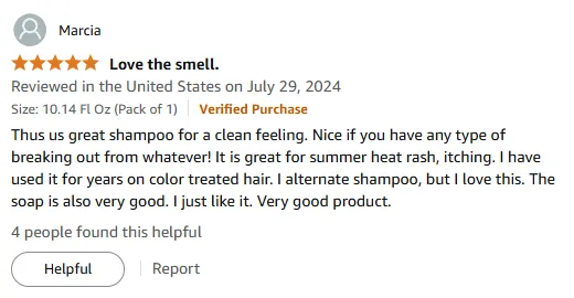 My favorite shampoo for clean hair and skin relief