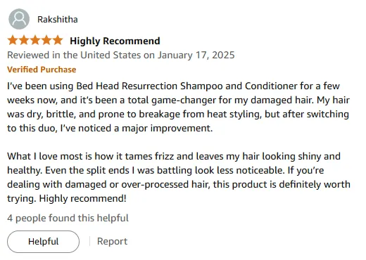 Bed Head Resurrection Shampoo Review