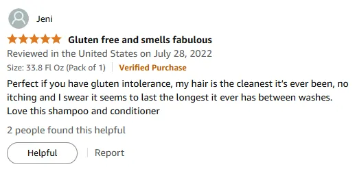 My Gluten-Free Shampoo Experience