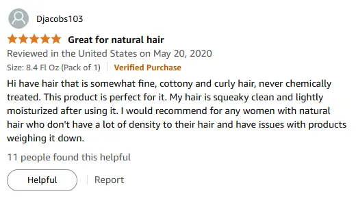 I love this shampoo for my fine curly hair